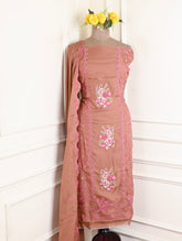 Twill Organza Copper Unstitched Suit