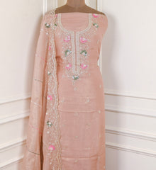Crush Beige Unstitched Suit