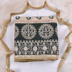 Glass Shimmer Beige Unstitched Suit