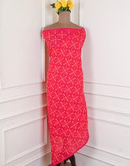 Cotton Pink Phulkari Suit