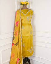 Shimmer Yellow Unstitched Suit