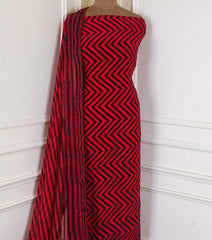 Crepe Red Unstitched Suit