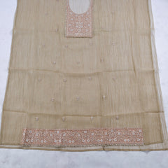 Crush Beige Unstitched Suit