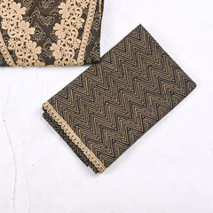 Cotton Black Unstitched Suit