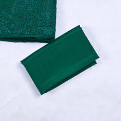 Organza Green Unstitched Suit