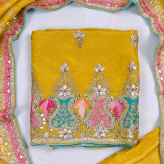Shimmer Yellow Unstitched Suit