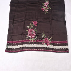 Satin Plum Brown Unstitched Suit