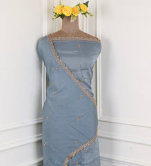 Shimmer Grey Unstitched Suit
