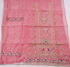 Glass Shimmer Pink Unstitched Suit