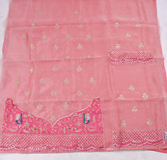 Glass Shimmer Pink Unstitched Suit