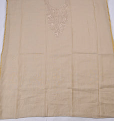 Linen Beige Unstitched Suit