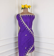 Crepe Purple Lehenga Suit