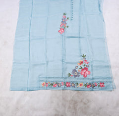 Organza Ferozi Unstitched Suit