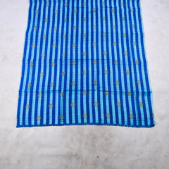 Soft Tussar Silk Blue Unstitched Suit