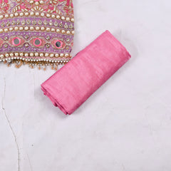 Crush Shimmer Pink Unstitched Suit