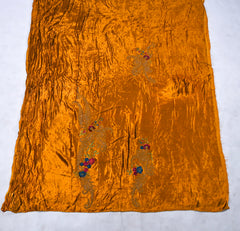 Velvet Yellow Mustard Unstitched Suit