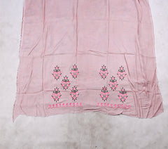 Muslin Rose Peach Unstitched Suit