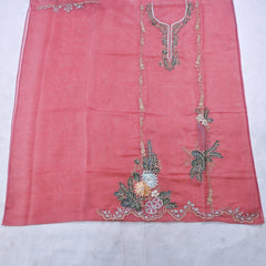 Organza Pink Unstitched Suit