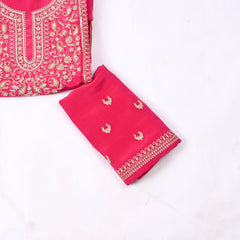 Organza Magenta Unstitched Suit