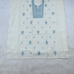 Mul Cotton white Unstitched Suit