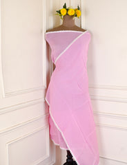 Organza Baby Pink Unstitched Suit