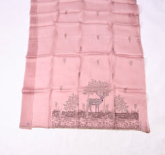 Organza Mauve Unstitched Suit