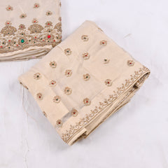 Tissue Ivory Unstitched Lehenga Suit