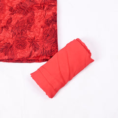 Crepe Red Unstitched Suit