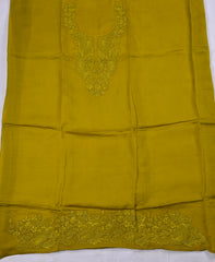 Organza Mehandi Unstitched Suit