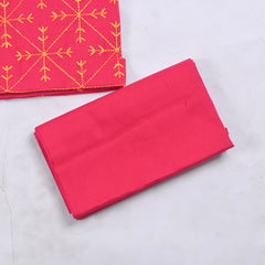 Cotton Pink Phulkari Suit