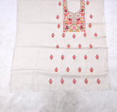 Organza Off-White Unstitched Suit