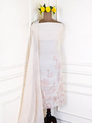 Mul Cotton Off-White Unstitched Suit