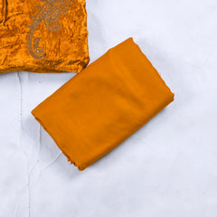 Velvet Yellow Mustard Unstitched Suit