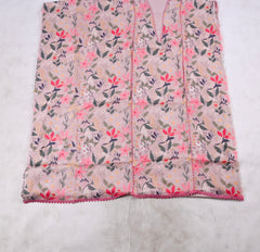 Muslin Rose Peach Unstitched Suit
