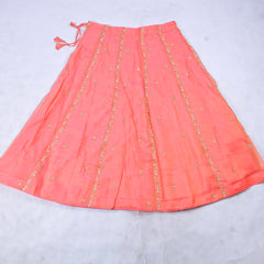 Shimmer Peach Unstitched Lehenga Suit