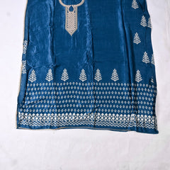Gavadin Silk Blue Unstitched Suit