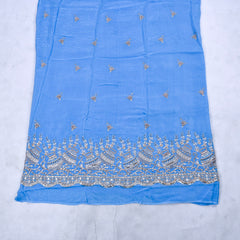 Georgette Powder Blue Unstitched Suit