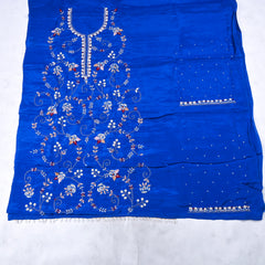 Crepe Blue Unstitched Suit