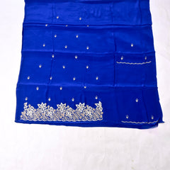 Crepe Royal Blue Unstitched Suit