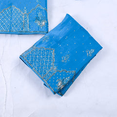 Crepe Ferozi Peplum Lehenga Suit