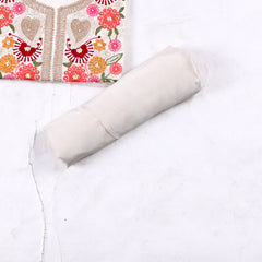 Organza Off-White Unstitched Suit
