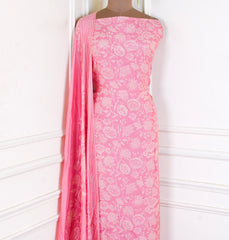 Muslin Pink Unstitched Suit