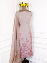 Mul Cotton Beige Unstitched Suit