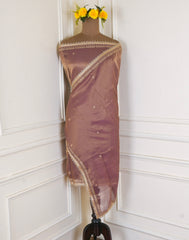 Shimmer Brown Stitched Lehenga Suit