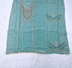 Shimmer Ferozi Unstitched Suit