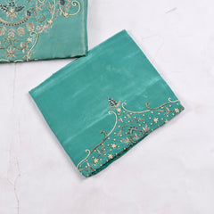 Shimmer Ferozi Unstitched Suit