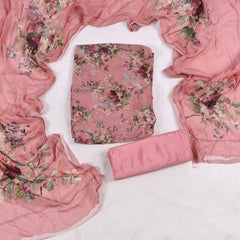 Chinon Pastel Pink Unstitched Suit