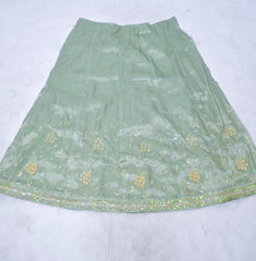 Sasha Silk Pista Green Unstitched Lehenga Suit