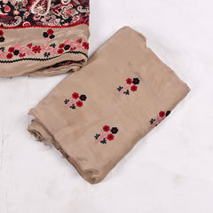 Georgette Brown Unstitched Suit
