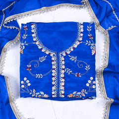 Crepe Blue Unstitched Suit
